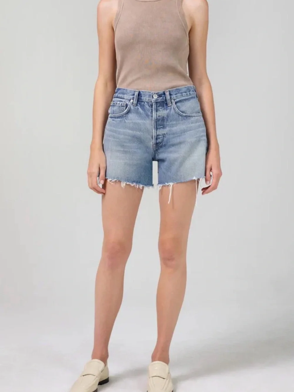 Citizens of Humanity Annabelle Long Shorts Bristol Wash Button Fly 29